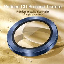 CASECOPS 9片裝藍色CD圖案環形相機鏡頭保護膜，附安裝工具組。適用於 17 Pro Max/17 Pro/17 Air/17e/17、16 Pro Max/16 Pro/16 Plus/16e/16、15 Pro Max/15 Pro/15 Plus/15、14/13/12/11及其他機型。採用AR高品質9H硬度鋼化玻璃搭配鋼化玻璃金屬環，高清晰度、防摔、防油、防刮、防指紋、防塵 - 9片 - 查看 3