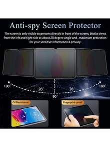 Yezodawee 11th Gen (A16) 2025/ 10th Gen 2022 Privacy Screen Protector, Anti-Peeping Tempered Glass Film, Touch Sensitive, Bubble-Free, Compatible With Protective Case, 1pc - Black - View 4