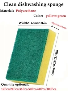 Dish Sponge, Cleaning Cloth, Dishcloth, Kitchen Cleaning, Dish & Pot Scrubbing, Amazing Wiping, High Cleaning Power For Home Use - Army Green - View 4