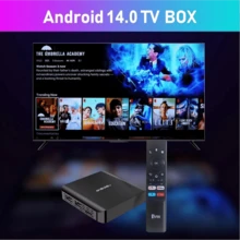 جهاز IPTV TV BOX بسعة 64 جيجابايت بنظام أندرويد 14 ومعالج Allwinner H313، فيديو HD 4K، واي فاي مزدوج 4G/5G مع جهاز تحكم صوتي، صندوق ترفيه منزلي وجهاز بث للحياة اليومية والتجمعات العائلية - قابس اتحاد أوروبي نوع C (220 إلى 240 فولت) - مشاهدة 5