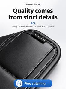 PU Leather Car Sun Visor Organizer, Multi-Pocket Storage Bag Suitable For Fashion Glasses, Cards And Driver's License, Essential Practical Interior Accessory For Cars - A - View 10