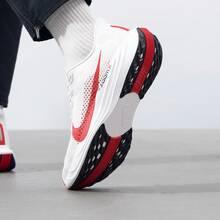 Nike PEGASUS TURBO 4 Soft, Comfortable, Slip-Resistant, Low-Top Casual Running Shoes For Men, White And Red - White and Red - View 4
