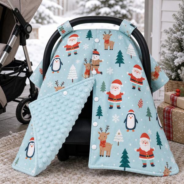 Baby Car Seat Cover, Infant Carseat Canopy, Soft Breathable Stroller Sun Shade