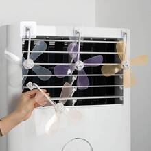 3Pcs Wall Mounted Conditioning Guide Fan Adjustable Windmill Shaped Air Conditioner Vent Cover Anti Direct Blowing Plastic - Multicolor - View 7