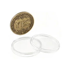Yes 或 No 決定硬幣，附透明收納盒的金屬紀念幣，派對猜謎遊戲，幸運硬幣禮物，紀念幣，適合週年紀念、生日，給男朋友、丈夫和妻子的禮物 - A - 查看 6