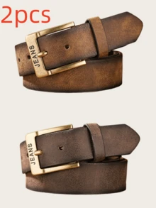 1 pieza Cinturón de cuero de PU vintage multicolor con hebilla de metal en relieve, estilo vaquero bohemio occidental para hombres. Accesorio de otoño, Halloween, otoño-invierno, adecuado para adolescentes, jóvenes, hombres, uso casual, al aire libre, atlético, vacaciones, regalos de graduación, cumpleaños, uso diario. - Como se muestra en la imagen - Ver 69
