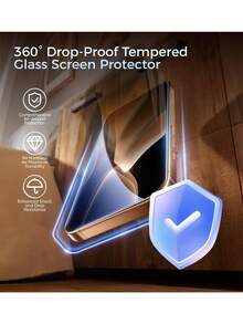2片裝高畫質鋼化玻璃螢幕保護貼附防塵安裝盒，適用於 iPhone 17 Pro Max/16 Pro Max/17/15 Pro/17 Air/16/15/14/13/12/11/16E/Plus/X/XR/XS Max，全覆蓋 9H+ 硬度，超清晰防刮，簡易安裝，手機配件 - 2個 - 查看 5