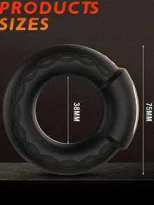 Men's Vibrating Penis Ring With Heating Function, Silicone Material, 10 Vibration Modes - one-size - View 6