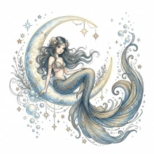 Blooming Moon 成人塗色書，美麗月亮傳說，24頁塗鴉，放鬆塗色，開啟魔法之旅，送給女性的禮物，生日派對、返校季、萬聖節禮物，7.9x7.9 英吋，附紙墊 - 美麗塗鴉 - 查看 5