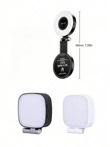 Spiegel-Handy-Fülllicht, magnetisches Selfie-Fülllicht, kompatibel mit iPhone, 360° LED-Selfie-Ring-Fülllicht mit Klebering, geeignet für Selfie-Fotografie, Videoanrufe, Videokonferenzen, Taschen-Fülllicht, Videokonferenz-Fülllicht mit Handy-Clip, 3 Beleuchtungsmodi, wiederaufladbar, kompatibel mit Laptop/Handy/Tablet/Videokonferenz/Make-up, geeignet für Selfie und Live-Streaming - A - Übersicht 11