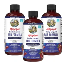 Miriyalyad Mary Ruth's Daily Liquid Hair Formula, Sugar Free Blueberry Pomegranate Flavor, Thicker Hair & Skin Support, 450ML Vegan Supplement - 3PCS - View 1