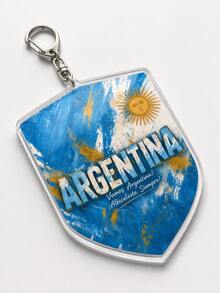 1pc/6style 2026 World Cup Themed Soccer National Team Shield Acrylic Keychain, Argentina, Portugal, Brazil, France, Germany, Spain Fan Exclusive Merchandise, Creative Sports Style Backpack Pendant, Car Rearview Mirror Ornament, Creative Gift For Boyfriend/Brother, Tournament Celebration Souvenir Phone Accessory - Multicolor - View 10