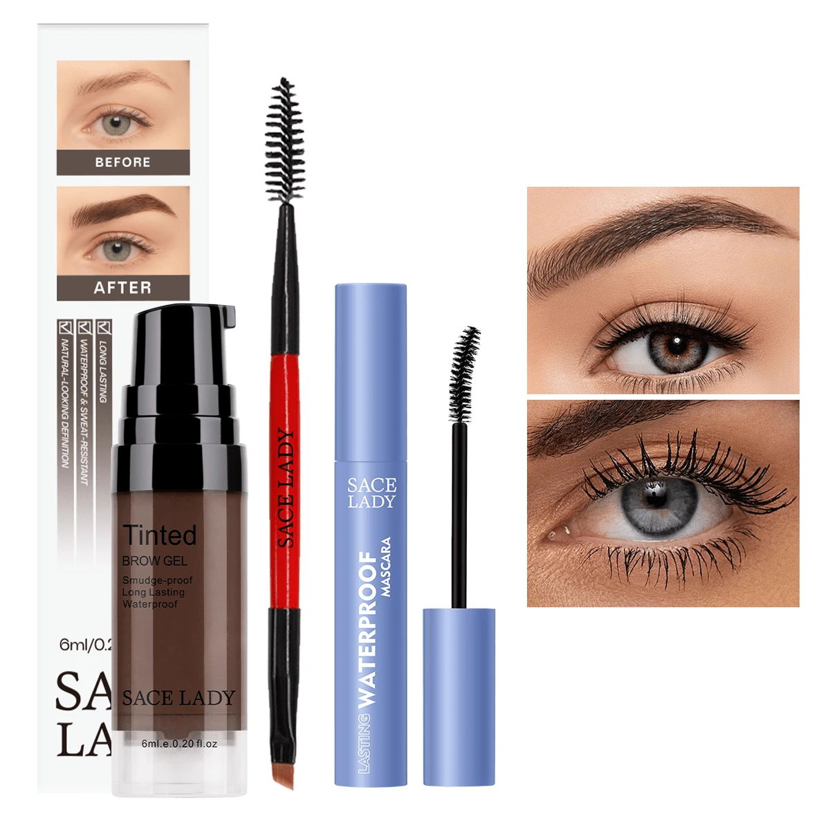 SACE LADY Makeup Sets - 2PCS--mascara + 02 Marrón Oscuro - View 1