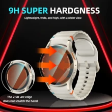 3pcs High Definition Screen Protector, Compatible With Galaxy Watch7, 9H Hardness, Ultra Clear, Scratch Resistant, Tempered Glass Material, Compatible With Watch7 40mm&44mm&47mm Accessories - 3Pcs, Transparent, for Galaxy Watch7 Ultra 47mm - View 5