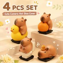 Cute Capybara Camera Hot Shoe Cover, Silicone Hot Shoe Protector Cap, Dustproof Camera Accessory For DSLR Mirrorless Cameras - View 2