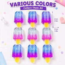 1pc Gradient Popsicle Shaped Squishy Toy, Ultra Soft Stretchable Jelly Squeeze Toy, Transparent Popsicle Shape Stress Relief Fingertip Toy, Anxiety Relief, Adult Stress Relief Toy, Suitable For Office, Desk, Travel, Summer Party Favors And Relaxation - Multicolor - View 4