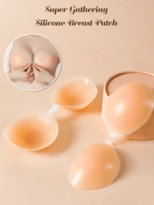 Reusable Front-Closure Invisible Silicone Push-Up Bra, Nipple Covers, Women's Lingerie Accessories, Suitable For Matching With Dresses - Multicolor - View 2