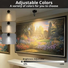 1pc Rechargeable Magnetic LED Spotlight, Indoor Use, USB Charging, 3-Color Adjustable, 350° Rotation, Battery Powered, Touch Control Wall Light, Suitable For Bedroom, Bedside, Artwork, Painting, Potted Plants, Plants, Picture Light - Multicolor - View 9