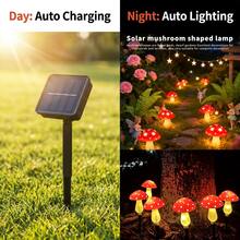 8 Modes Solar Mushroom Garden Lights Waterproof LED Pathway Lights, Cute Outdoor Yard Decor Lamp Auto On/Off For Lawn Patio Walkway - Red Mushroom Lamp - View 4