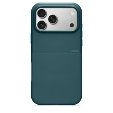 Beats 手機殼，相容 iPhone 17/17 Pro/17 Pro Max/17 Air，支援 MagSafe，矽膠防震保護殼附支架，岩峰灰/鵝卵粉/山脈橘 - 落磯藍 - 查看 5