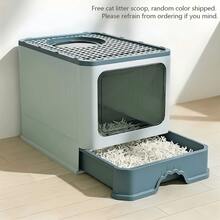 Fully Enclosed Top-Entry Cat Litter Box | Anti-Splash Drawer-Style Cat Toilet With Deodorizing Function - Upgraded Version - View 10