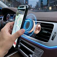 Easy Install Magnetic Car Phone Holder, One-Click Air Vent Clip Mount, Magnetic Auto-Alignment, Hands-Free Navigation, Driving Phone Stand - S6 - View 5