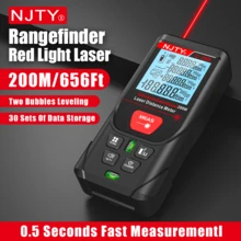 Medidor de Distancia Láser Digital de 200M, Herramienta de Medición Láser de Alta Precisión con Pantalla LCD Retroiluminada, Medición de Distancia, Área y Volumen, Modo Pitagórico, Almacenamiento de Datos, Dispositivo de Medición Portátil para Construcción y Renovación del Hogar - A - Ver 13