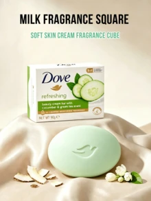 Dove 乳木果油與香草美容皂 90g，含 1/4 保濕乳霜，溫和清潔，泡沫濃密豐富，保濕滋潤不乾燥，適用於臉部、身體與手部洗滌，適合所有膚質 - 黃瓜&綠茶 - 查看 4
