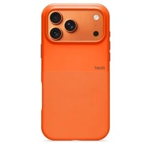 Beats 手機殼，相容 iPhone 17/17 Pro/17 Pro Max/17 Air，支援 MagSafe，矽膠防震保護殼附支架，岩峰灰/鵝卵粉/山脈橘 - 山脈橙 - 查看 1