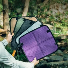 戶外便攜式可折疊座墊，防水防潮加厚露營墊，輕量登山臀墊附登山扣，便攜野餐墊，適用旅行、露營、登山、海灘、公園、戶外活動，返校季、開學季 - 彩色 - 查看 3