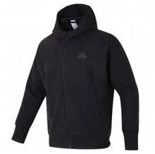 Chaqueta deportiva con capucha adidas ZNE, chaqueta deportiva informal con capucha y logo de color liso para hombre. - Negro - Ver 7