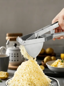 1pc Multifunctional Potato Pressure Mud, Household Kitchen Manual Pressure Potato, Food Supplement Mud Making Tools. - Multicolor - View 3