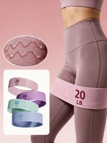 1pc Yoga Hip Resistance Band, Polyester Material High Elasticity, Unisex, Suitable For Hip Shaping Elastic Loop Home Gym Yoga Hip & Leg Training Fitness Sports Yoga Hip Band, Peach Pink Hip Resistance Elastic Band, Pilates Weight Loss Hip Round Fitness Band Fitness Accessories Yoga Stretching Band, Fitness Band, Training Band, Leg Resistance Band Set, Fitness, Muscle Training, Shaping - Multicolor - View 1