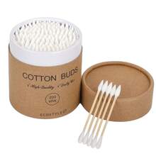 Natural Bamboo Fiber Double-Ended Cotton Swabs, Colorful Cotton Swabs For Ear Cleaning And Makeup, Bamboo Wood Stick Paper Tube Cotton Swab Rods, Soft And Comfortable Cotton Swabs, Suitable For Nail Art And Makeup - One Size Fits All - View 2