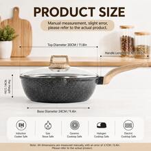 Maifan Stone Non-Stick Frying Pan With Wooden Handle, Easy To Clean Cooking Pot For Home Use - View 10
