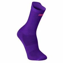 Adult Polyamide Running Socks With 3D Cuff, Breathable, Thermal Comfort, High Performance, Spinning, Cycling - Purple - View 5