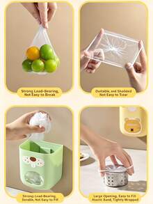 100pcs Disposable Sink Strainer, Wall-Mounted Storage Box, Kitchen Sink Drain Filter, Wall-Mounted No-Drill Pull-Out Plastic Wrap Dispenser Storage Organizer - Filter - View 11