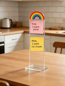 Detachable Transparent Acrylic Memo Board And Stand, Suitable For Computer Screens, Message Boards And Office Desks, 2 Colors Available, Back To School Season - Multicolor - View 5