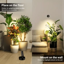 1pc Rechargeable Magnetic LED Spotlight, Indoor Use, USB Charging, 3-Color Adjustable, 350° Rotation, Battery Powered, Touch Control Wall Light, Suitable For Bedroom, Bedside, Artwork, Painting, Potted Plants, Plants, Picture Light - Multicolor - View 3