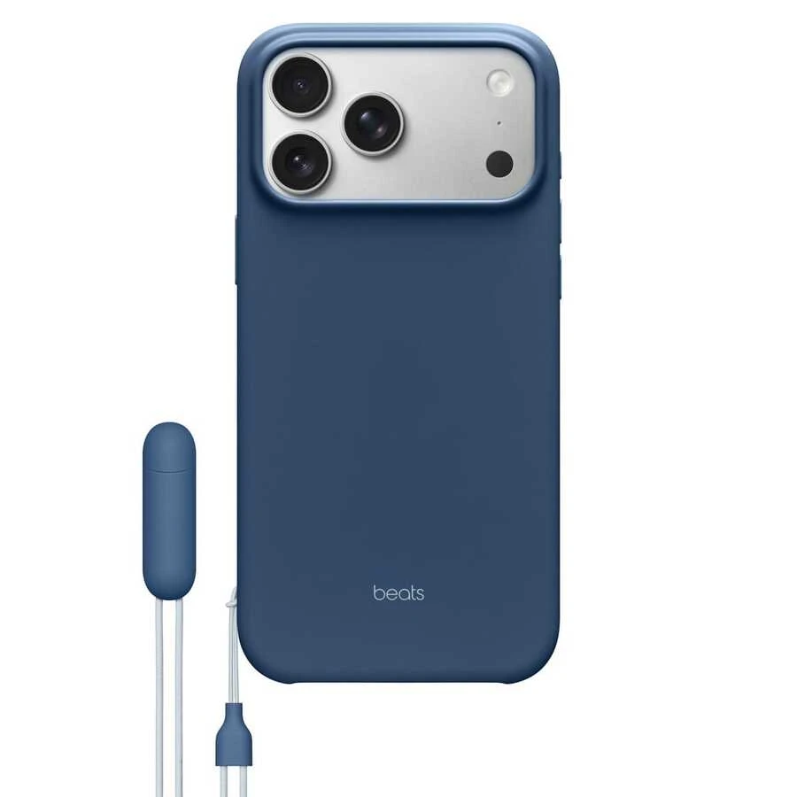 Beats Casing Ponsel MagSafe untuk iPhone 17/17 Pro/17 Pro Max/17 Air dengan Penyangga, Pelindung Silikon Tahan Guncangan, Warna Biru Rock - Biru Batu - View 1