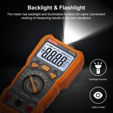 NJTY 6000 Counts True Digital Multimeter With Inductance Measurement, NCV Non-Contact Voltage Detection, Backlight Flashlight, Can Measure Voltage, Current, Resistance, Capacitance, Temperature, Frequency, Duty Cycle, Suitable For Circuit Repair - Multicolor - View 5
