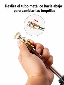 Pistola de lavadora a presión, lavadora a presión portátil con manguera de 5m, pistola de lavado de autos eléctrica de 24V, lavadora a presión para lavar autos, pisos y riego de jardín, accesorios para automóviles - Negro - Ver 6