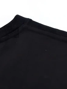 1 Stück Herren Schwarzes Kurzarm-T-Shirt im Vintage-Stil mit Punk-Band-Grafik - Schwarz - Übersicht 5
