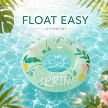 Inflatable Swimming Rings, PVC Inflatable Swimming Rings, Neutral Armpit Floats, Including Green, Donut-Shaped, Suitable For Summer Water Sports, Pool Parties, Beach Parties, Swimming Pools, Beaches, And Summer Vacation Swimming Rings - Spring Flowers - View 4