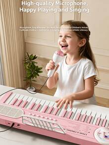Piano Keyboard Elektronik Anak 37 Tombol dengan Mikrofon dan Speaker, Mainan Belajar Musik Portabel, Alat Musik Edukatif untuk Pemula, Hadiah Aktivitas Musim Panas yang Menyenangkan untuk Anak Laki-laki dan Perempuan Usia 3+, Permainan Pesta, Liburan, Kembali ke Sekolah, Halloween, Ulang Tahun, Hadiah Festival - MultiWarna - View 4
