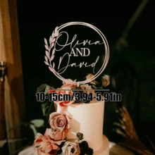 Personalized Heart-Shaped Cake Topper With Heart Pattern And Date, Wedding Cake Topper, Anniversary Cake Topper, Floral Wedding Cake Topper, Mr. & Mrs. Cake Topper, Custom Name Initial Bride & Groom Wedding Cake Topper - H-wedding Cake Tag - View 41