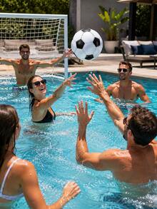 (Extra Large) Football Themed Inflatable Beach Ball - Perfect For Summer Water Activities And Birthday, Pool, Beach And Hawaiian Themed Parties - Multicolor a - View 5