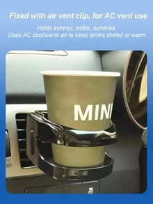 Universal Car Air Vent Cup Holder, Adjustable Noise-Free Beverage Holder, Suitable For Coffee, Water Bottles And Ashtrays, Stable Car Beverage Storage Rack, Suitable For Sedans, Trucks And SUVs - A - View 7