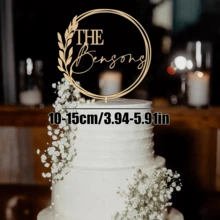 Personalized Heart-Shaped Cake Topper With Heart Pattern And Date, Wedding Cake Topper, Anniversary Cake Topper, Floral Wedding Cake Topper, Mr. & Mrs. Cake Topper, Custom Name Initial Bride & Groom Wedding Cake Topper - H-wedding Cake Tag - View 29