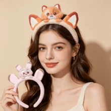 Miniso 絨毛髮箍 Judy 與 Nick 可愛卡通髮箍 角色扮演服裝 洗臉化妝用髮飾 禮物 - 彩色 - 查看 2